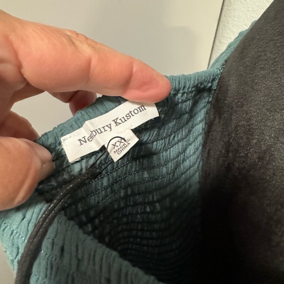 Newbury Kustom peplum blouse - teal NWT - Picture 3 of 5